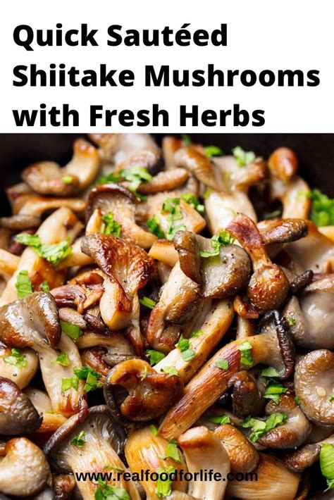 Sautéed Shiitake Mushrooms with Fresh Herbs is a Quick Healthy Recipe!