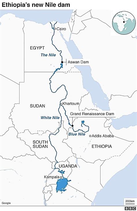 Location map of Grand Ethiopian Renaissance Dam | Download Scientific Diagram