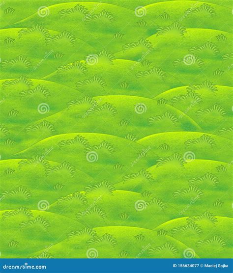 Cartoon Background of Grass Pastures Stock Illustration - Illustration of bright, children ...