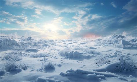 AI generated Winter background of snow and frost with free space for your decoration 36107085 ...