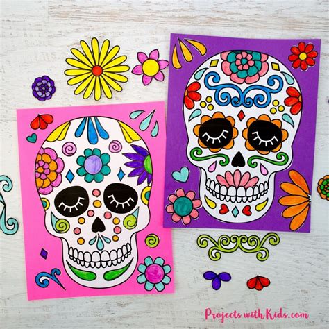 Sugar Skull Craft for Kids - Etsy