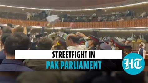 Watch: Violence in Pakistan National Assembly; members abuse, attack each other | Hindustan Times