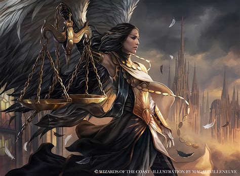 Seraph of the Scales MtG Art from Ravnica Allegiance Set by Magali Villeneuve - Art of Magic ...