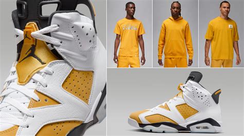 Air Jordan 6 Yellow Ochre Shirts Hats Clothing Outfits