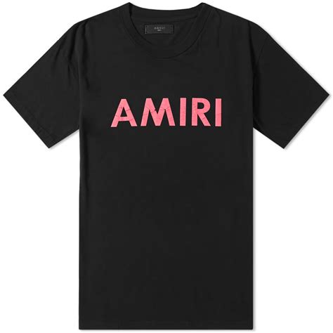 AMIRI Logo Tee Black & Pink | END. (US)