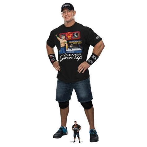 John Cena Black Outfit WWE Lifesize Cardboard Cutout 186cm | Partyrama