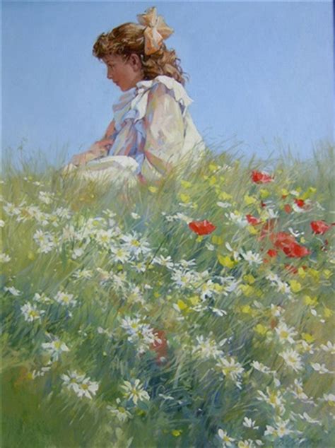 Field Of Daisies Painting at PaintingValley.com | Explore collection of ...