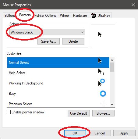How to set a black cursor in Windows 10 (like MacOS) | Thomas' Miniblog