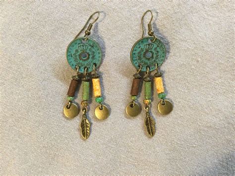 Turquoise Boho Earrings Dangle Earrings Boho Jewelry - Etsy