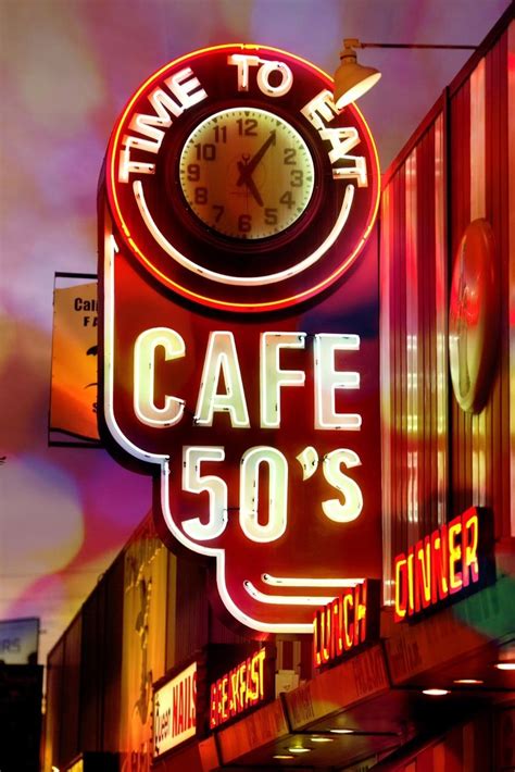 cafe 50's | Neon signs, Vintage neon signs, Cafe 50s