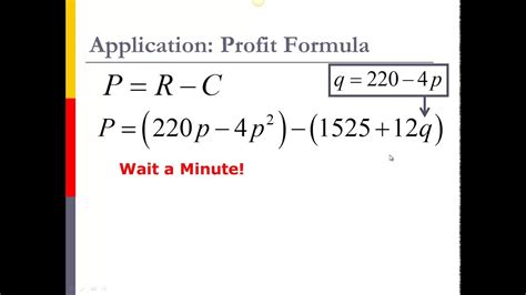 Quadratic Function example with demand and profit - YouTube