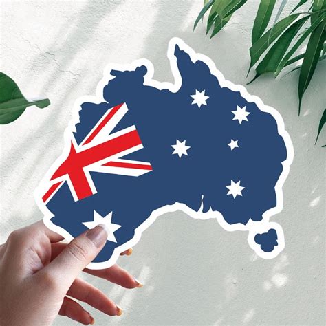 Australia Flag 'Map' Vinyl Car Sticker - Little Sticker Store