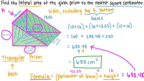 Question Video: Finding the Lateral Surface Area of a Triangular Prism ...