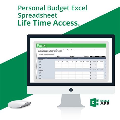 Personal Budget Excel Spreadsheet - Excels App