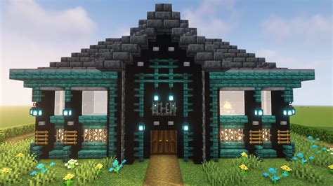 Warped House In Minecraft | Minecraft creaties, Minecraft