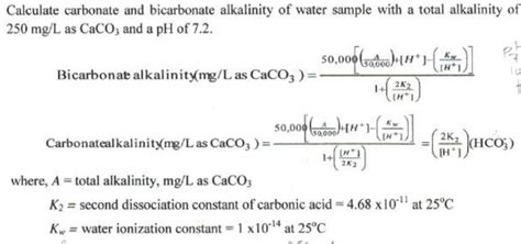 Solved Calculate carbonate and bicarbonate alkalinity of | Chegg.com