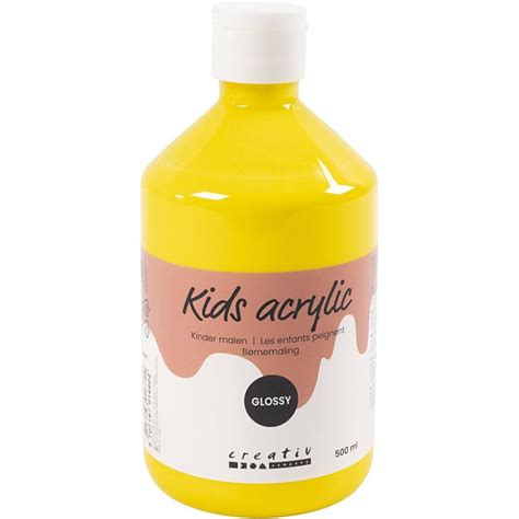 A-color Acrylic Paint, 01, Glossy, Primary Yellow, 500 ml, 1 Bottle | 32006