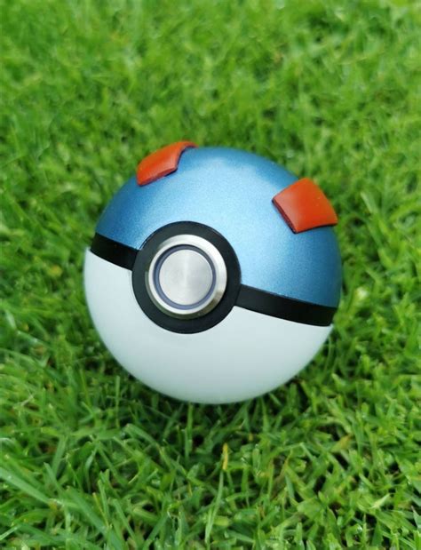 Realistic Pokeball with light-up button cosplay display item | Etsy