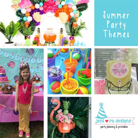 12 Summer Party Themes to Inspire you! • jeni ro designs