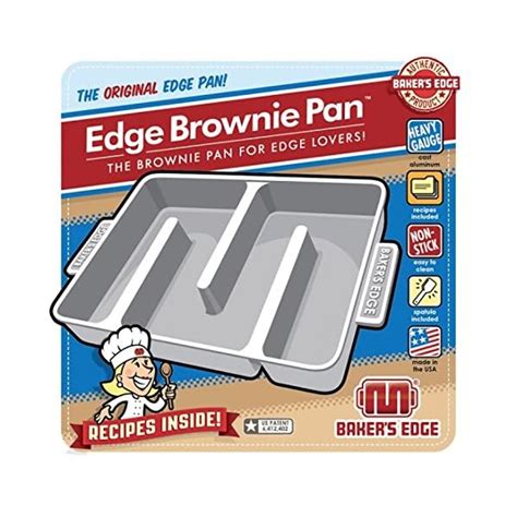 Baker’s Edge Brownie Pan – The Original – All Edges Brownie Pan for Baking, Durable Nonstick ...