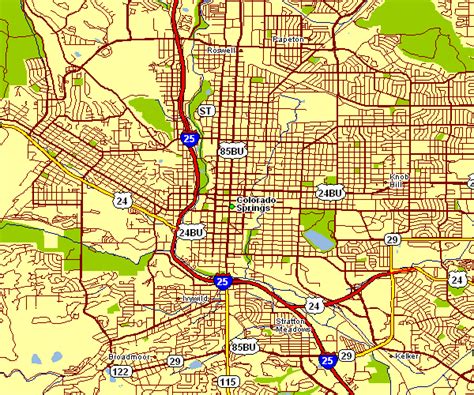 City Map of Colorado Springs