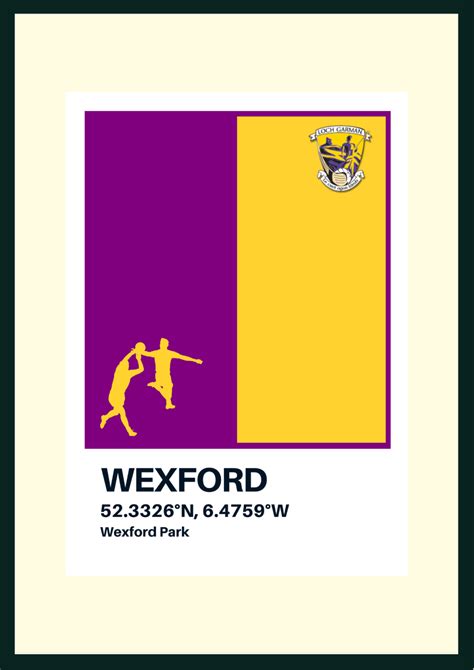 Wexford GAA Print – Silhouette & Crest – SportPix – GAA Framed Prints – Football & Hurling