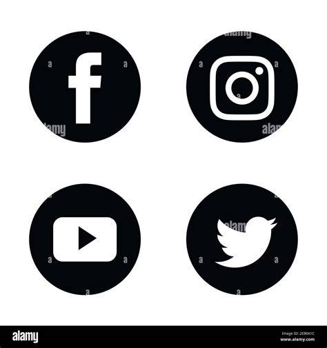 Facebook instagram youtube logo png black 755634