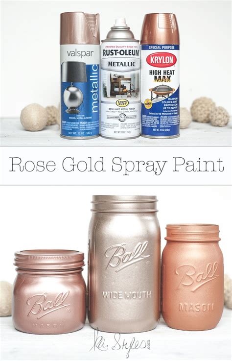 Rose Gold Spray Paint - Sprinkled and Painted at KA Styles.co | Mason jar decorations, Spray ...