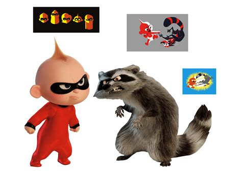 Incredibles 2: Jack-Jack and Raccoon - Large Officially Licensed Disney/Pixar Removable Wall ...