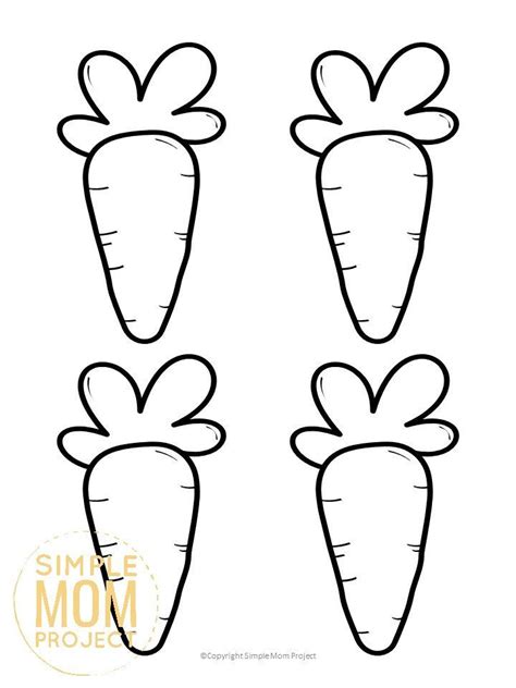 Looking for a simple and free printable carrot template for your latest spring, winter or fall ...