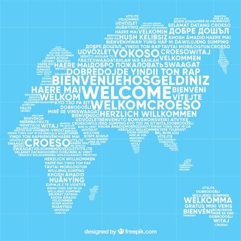 Motif De Bienvenue Dans Différentes Langues | Vecteur Gratuite