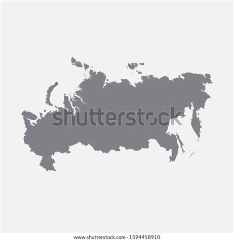 Silhouette Russia Map Vector Stock Vector (Royalty Free) 1594458910