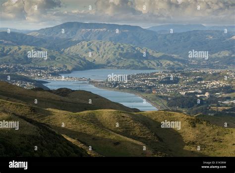 Porirua harbour and city, Porirua, Wellington, North Island, New Zealand Stock Photo - Alamy