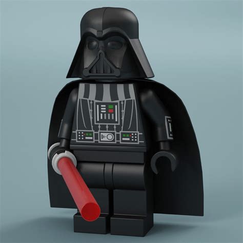 lego darth vader 3d model