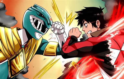 Power Rangers Anime Jason Vs Green Ranger by IshiroTanaka on DeviantArt