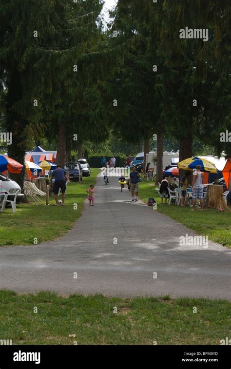 European camping holiday site Stock Photo - Alamy