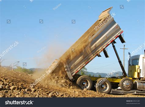 Dump Truck Dumping Rock Dirt Prep Stock Photo 59531281 | Shutterstock