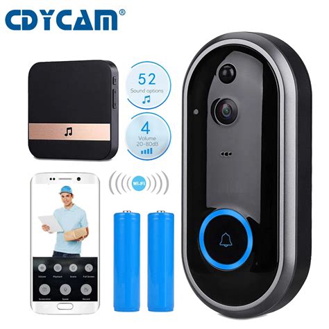 CDYCAM Video Doorbell Monitor Intercom 720P Security Camera Door Phone Two Way Audio Night ...