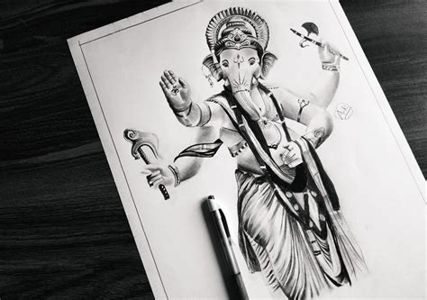 Arpit Kshirsagar on Twitter: "Realistic sketch of Ganpati bappa! 🔥😍 Happy Ganesh chaturthi Media ...