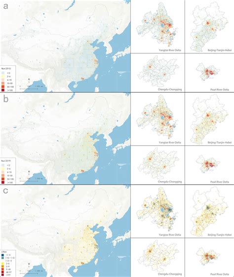 Distribution of China’s manufacturing industries. (a) Distribution of ...