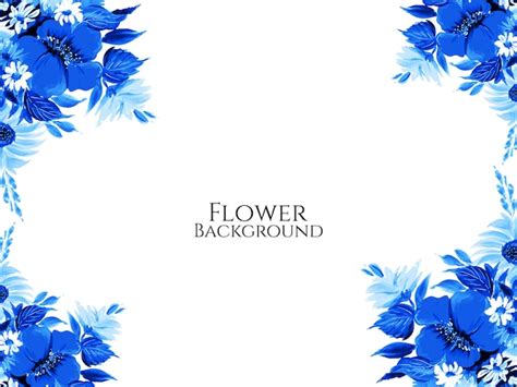 Hermoso fondo elegante flor de color azul | Vector Gratis