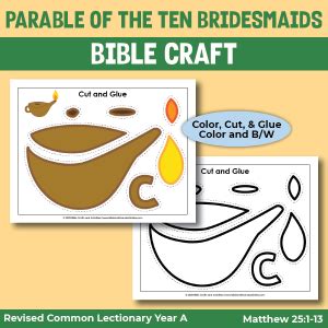 Parable of the Ten Bridesmaids Craft - Bible Crafts Shop