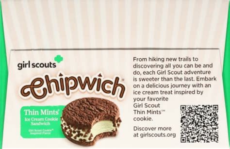 Chipwich® Girl Scouts Thin Mints Ice Cream Cookie Sandwich, 3 ct / 4.25 ...