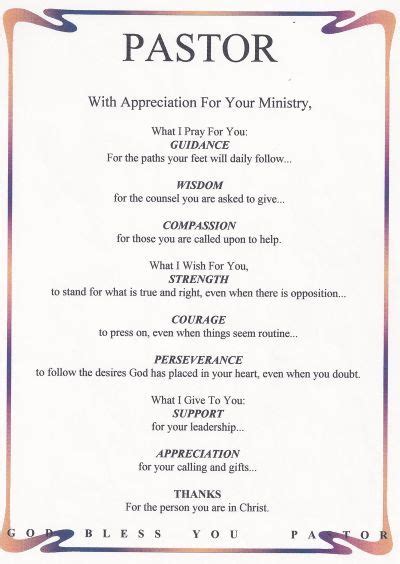 for pastor appreciation poems or | Pastors appreciation, Pastor ...