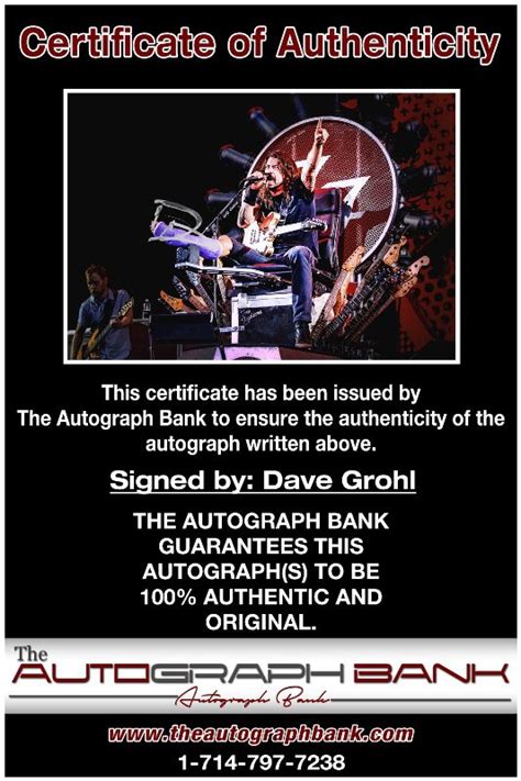 Dave Grohl signed AUTHENTIC 8x10|Free Ship|The Autograph Bank