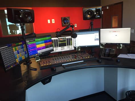 New studio at the radio station Studio Gear, News Studio, Home Recording Studio Setup, Love ...