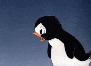 Crying penguin animated gif