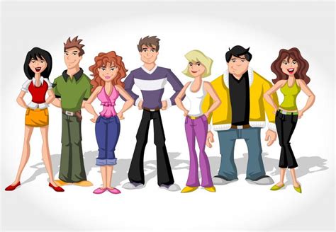 Cartoon characters (94084) Free EPS Download / 4 Vector