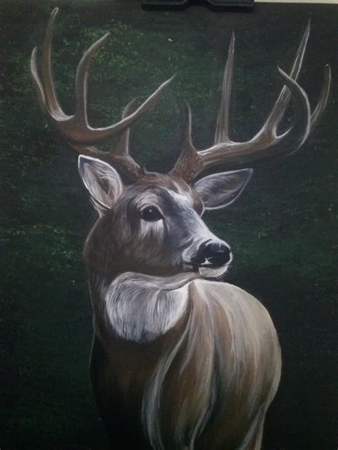 Acrylic buck painting by bradwalker49 on DeviantArt