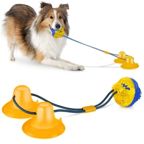 ComfiTime Suction Cup Dog Toy - Interactive Dog Chew Toys for Teething ...